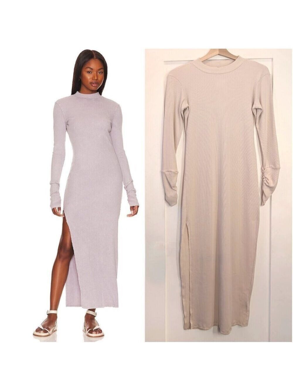 NWT Young Fabulous & Broke | Portia Ribbed Midi Dress In Cream